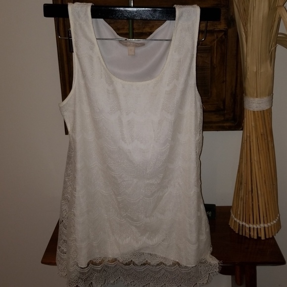 Banana Republic Tops Cream Lace Camisole With Interior Lining